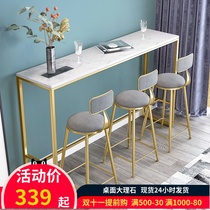 Balcony home marble Small Bar coffee table light luxury high bar table and chair combination long high table