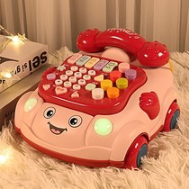 Childrens toy simulation telephone landline baby puzzle music early education 0-1-3 years old boys and girls Baby 9 months