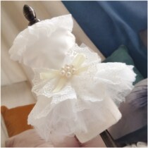 狗狗婚纱照宠物衣服装亮片公主蕾丝礼服猫咪泰迪蓬蓬纱裙子