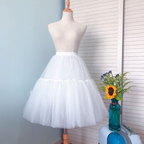 Skirt 60cm Lolita boneless daily soft yarn long cute violent support Super Tuffy skirt soft girl skirt skirt