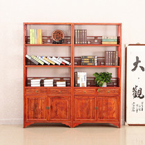 Bogu Rack Solid Wood Chinese Style Multi-Treasure Cabinet Elm Bookcase Shelf Display Case Antique Tea Tea Room Shelving Partition