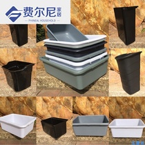 Dining car collection basin Long and short hanging bucket Hotel restaurant trolley tableware storage box Cleaning car collection basin plastic bucket