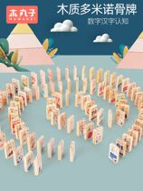 Early education Chinese characters dominoes digital cognitive building blocks childrens beneficial intelligence toys 4-6 years old boys 3 girls