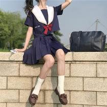 Baixue Ji JK uniform skirt genuine summer original sailor middle dress female student naval College style full outfit