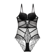 Sexy Apologems for Tight Fit Clothes One-piece Dress Lace Underwear Briefs One-piece Lady Bra Hood