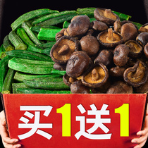 Shiitake mushroom crispy okra dried okra vegetable combination vegetable crispy instant snack snack
