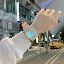 Square Macaron watch Girl ins wind Unicorn Junior high school student Korean Harajuku wind waterproof electronic watch
