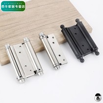 Stainless steel free double door open hinge fire self-play automatic door closing rebound adjustment in outer double open spring