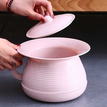 Spitting artifact elderly pregnant woman portable indoor spittoon home bedroom Lady thick urine pot potty with lid
