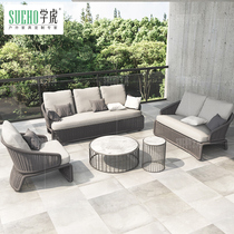 Outdoor sofa terrace courtyard sunscreen waterproof outdoor balcony sun room Garden Leisure sofa combination furniture