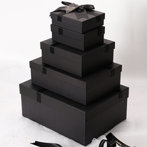 High-end black gift box Christmas gift box birthday box to send boy girlfriend large lipstick empty box
