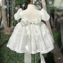 Girls dress dress 2021 New Lolita Korean version dress children White bubble sleeve princess dress