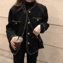 Small fragrant wind coat women autumn and winter new French black woolen casual fashion foreign ladies short coat tide