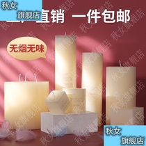 White candle home power outage lighting romantic candlelight birthday ordinary column tasteless large smoke-free burn resistant durable long
