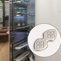 Cabinet wardrobe door panel upper and lower connectors straight code link in-line hardware