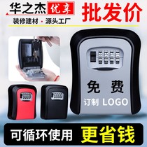 Code lock box decoration company site cat's eye door mirror wall-mounted key storage box home stay metal anti-theft storage