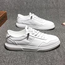 Tide brand 2021 fashion new small white shoes Korean version of youth wild board shoes leather breathable casual shoes trend men shoes