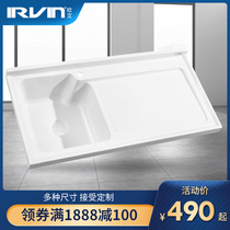 Owen quartz stone laundry basin balcony sink countertop integrated washing machine cabinet with washboard basin customization