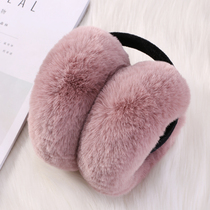 New Korean version of foldable earmuffs female autumn and winter cute earmuffs imitation rabbit hair warm earmuffs for men and women