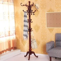 New clothes hangers in the foyer Special solid wood European clothes drying retro simple bedroom clothes special clothes rack landing