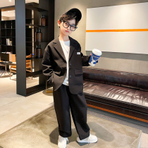  Boys suit suit spring and autumn 2021 new two-piece Korean version of the western style fashionable casual dress childrens suit cool