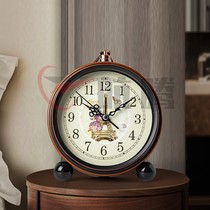 European vintage old-fashioned table desktop small alarm clock table clock ornaments pendulum clock home clock living room clock clock clock