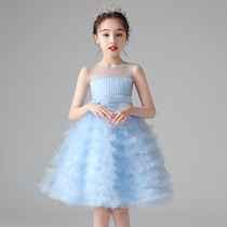 Aisha princess dress girls hair dress high-end piano performance dress dress dress childrens dress summer dress