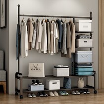 Simple wardrobe hanger removable clothes rack dormitory rental house iron shelf bedroom storage rack