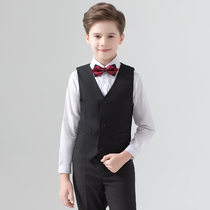 Childrens dress wedding flower boy performance costume piano suit suit suit three-piece set Big Boy suit