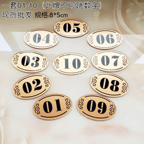 Acrylic cabinet number plate Internet cafe beauty locker number sticker number table card