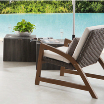 Kunming Tongcheng light luxury creative postmodern simple coffee table Small apartment Sunny garden cement coffee table