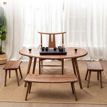 Log Zhizuo LOGSTYLE solid wood tea table Nordic log living room tea table simple modern tea table ash wood