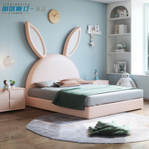 Because of blowing Sting children's bed girl princess bed modern simple single ins net red rabbit bed cartoon girl