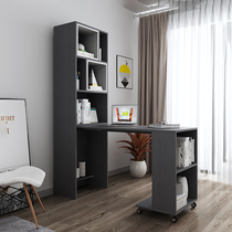 Fimas Nordic desk multi-function folding shrink table bookshelf fashion multi-purpose beautiful home desk cabinet Y