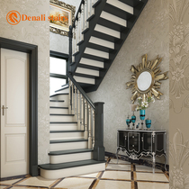 Whole house custom solid wood stair handrail small column custom duplex locker floor guardrail stepping board