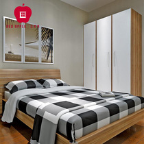 Red Apple Furniture Modern Simple Multifunctional Plate Bed Bedroom Furniture Rice Double Bed Budget Double Bed