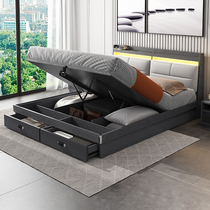 SAY bed modern minimalist light luxury 1 8 meters double master Nordic high box chu wu chuang 1 5 meters pressure storage bed