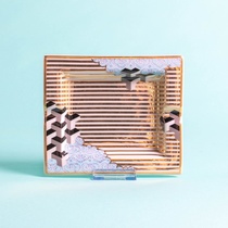 GERODI Ceramic Ashtrays Storage Tray Dry Fruit Pan Containing Pan Cigar Cylinder Small Fruit Tray Vertical Decorated Pan