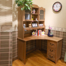 Sunshine Barbie simple style children solid wood corner desk Green Desk bookcase can be customized