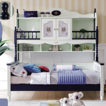 Songbao Kingdom full solid wood childrens bed bookshelf function bed storage space environmentally friendly men and women two-color aristocracy GC128