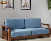Light Furniture Modern Chinese Imported Elm Wood Solid Wood Sofa Living Room Full Solid Wood Furniture Corner Comfort Sofa