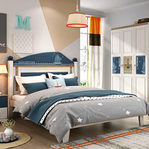 ABC color children's high and low bed upper and lower double beds for primary and secondary school students children's bed intention gold