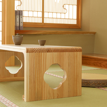 tang yi and Japanese solid wood table bay window coffee table Sinology table platform coffee table ta ta mi small coffee table