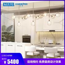 The English - style kitchen cabinet custom home decorated with minimal quartz stone countertop