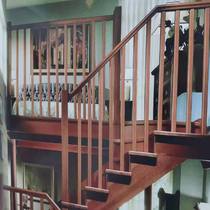 Carl Kaixuan whole house log customization new Chinese style simple modern staircase Villa duplex mansion