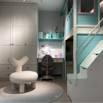Colorful Life Children's Bed Children's Fun Sky Custom Suite Multifunctional Combination Children's Bed Bookshelf Desk
