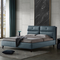 (Gujia Home) Super fiber fabric double bed modern simple bedroom suite master bedroom light luxury bed BY 111