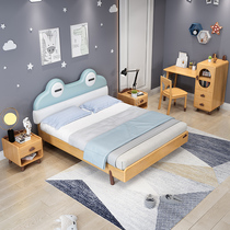 Ya Mai Castrol Wood Children Nordic 1 5 m frog single bed simple small apartment cartoon bedroom boys and girls