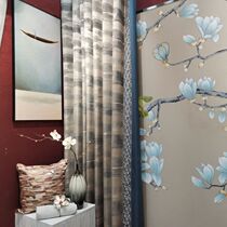 Maidens curtains modern simple light luxury style high-end bay window atmospheric custom semi-shading bedroom store same style