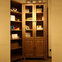 Huazi Luo Barlow two-door bookcase VA0112021 solid wood study furniture bookcase accessories cabinet